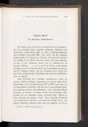 Tobias Wolff der Breslauer Goldschmied
