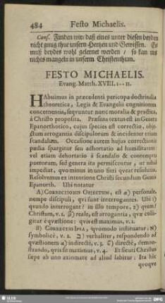 Festo Michaelis. Evang. Matth. XVIII. 1-11
