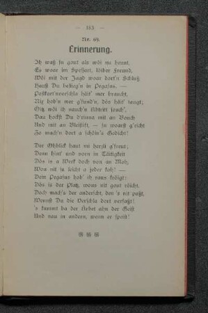 Nr. 69. Erinnerung.