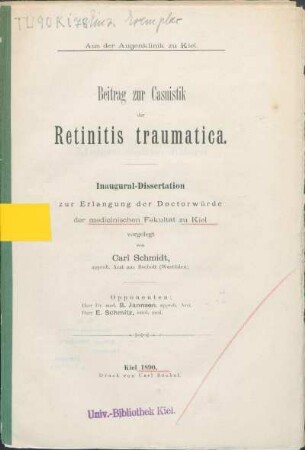 Beitrag zur Casuistik der Retinitis traumatica