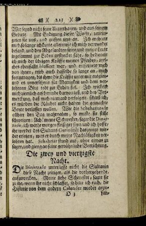 Die zwey und viertzigste Nacht.