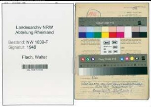Entnazifizierung Walter Flach , geb. 16.05.1902 (Geschaeftsfuehrer)