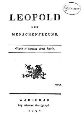 Leopold Der Menschenfreund