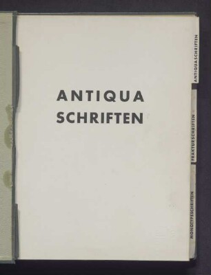 Antiqua Schriften