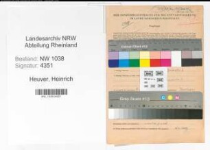 Entnazifizierung Heinrich Heuver , geb. 02.10.1898 (Lehrer)