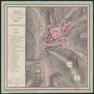 Grundriß von der im Voigtlaendischen Kreise gelegenen und unter das Amt Voigtsberg gehörigen, schriftsässigen Stadt Reichenbach