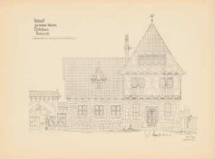 Wirtshaus: Vorderansicht 1:33,3 (aus: Drucke von Seminararbeiten der Königlich Technischen Hochschule Berlin, Bd. III)