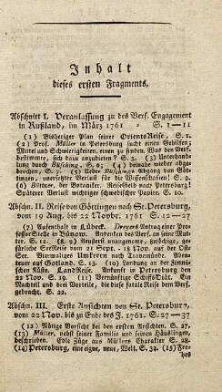 Inhalt dieses ersten Fragments