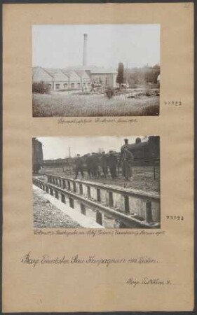 Im Westen: Lokomotiv-Waschgrube im Bahnhof Sedan aus Eisenbeton