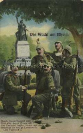 Postkarte zur "Wacht am Rhein"