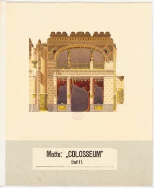 Opernhaus am Lützowplatz, Berlin Schinkelwettbewerb 1883: Detail des Innenraums