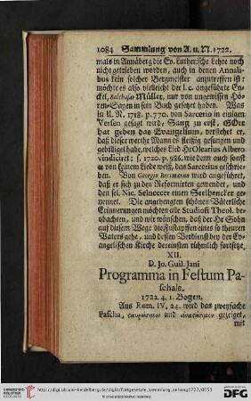 [XII. D. Jo. Guil. Jani […] – XX. Extractus Articulorum […]