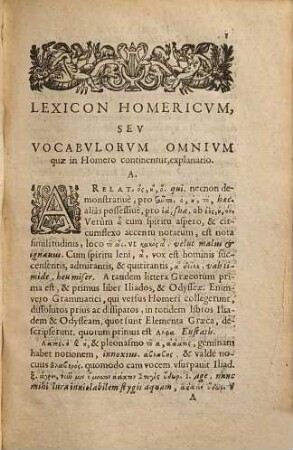 Lexicon homericvm, Sev Accurata vocabulorum omnium quae in Homero continentur, explanatio
