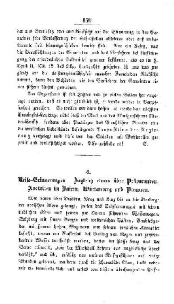 Reise-Erinnerungen. Zugleich etwas über Präparanden-Anstalten in Baiern, Würtemberg und Preussen