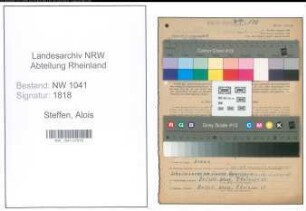 Entnazifizierung Alois Steffen , geb. 26.09.1920 (Lehrer)