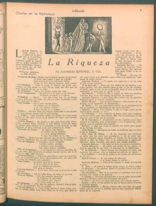 La riqueza : Charlas en la Biblioteca