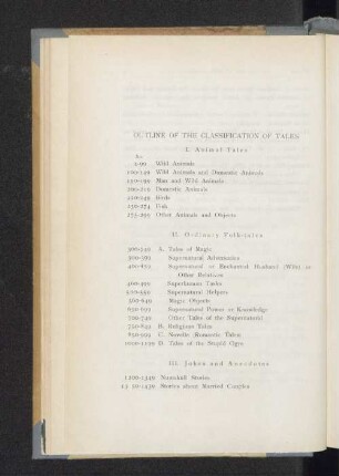 Outline of the Classification of Tales