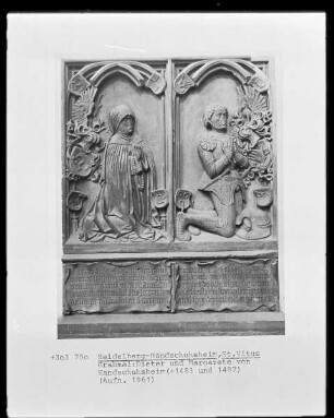 Dieter und Margarete von Handschuhsheim, gestorben 1483 und 1487?