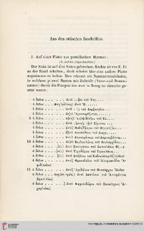 7: Aus den attischen Inschriften
