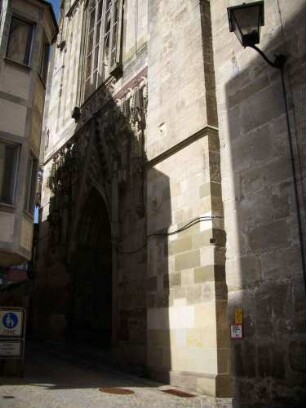 Stadtkirche-Kirchturm von Südosten im Basisbereich