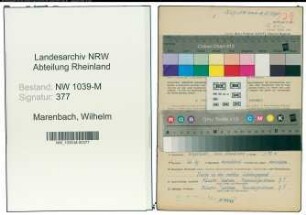 Entnazifizierung Wilhelm Marenbach , geb. 17.07.1892 (Beamter)