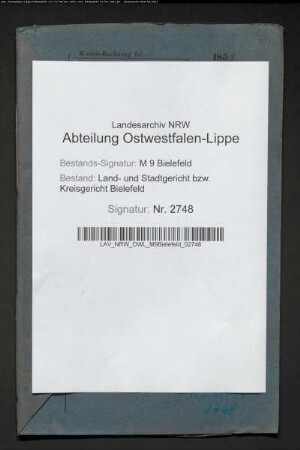 Erblasser: Lüning, Heinrich; Erblasser: Lüning, Anna Catharina, geb. Stork: Testament