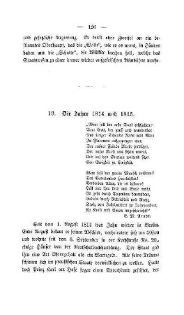 19. Die Jahre 1814 und 1815