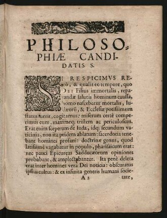 Philosophiae Candidatis S.