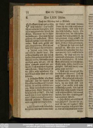 Der LXIX Psalm.