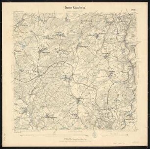 Äquidistantenkarte 133 : Section Kauschwitz, 1889 : Section Kauschwitz. - 1:25000. - Leipzig: Giesecke & Devrient, 1889. - 1 Kt.