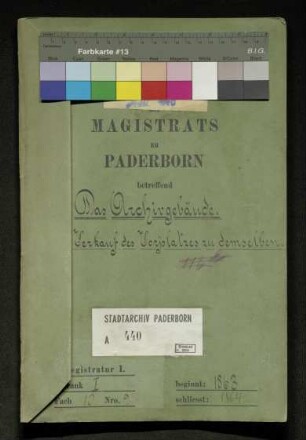 Das Archivgebäude, Verkauf des Vorplatzes