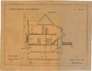 Fischer, Theodor; Schweinfurt (Bayern); Haus Wirsing - Querschnitt