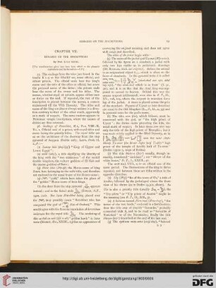 Chapter VII: Remarkes on the inscriptions