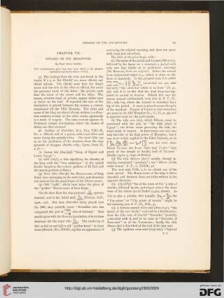 Chapter VII: Remarkes on the inscriptions
