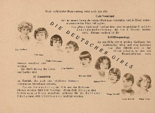 Die deutschen Girls des Hauses Vaterland