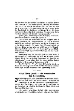 Ernst Moritz Arndt - ein Bahnbrecher der Bodenreform