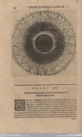 Caput XIII. De sphaera media, que sphaera humiditatis dictur, er de elemento aquae et aeris.