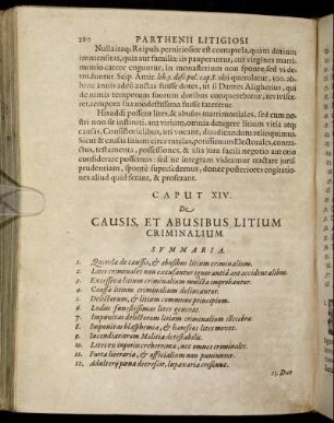 Caput XIV. De Causis, Et Abusibus Litium Criminalium.
