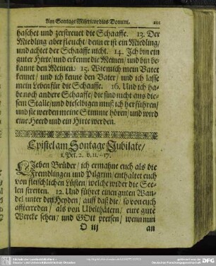 Epistel am Sontage Iubilate