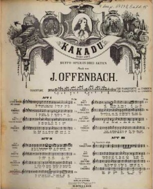 Kakadu : (Vert-vert) ; Buffo-Oper in drei Akten. 11, Barcarole