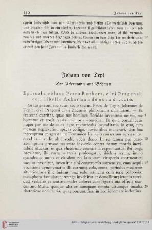 Johann von Tepl, Der Ackermann aus Böhmen