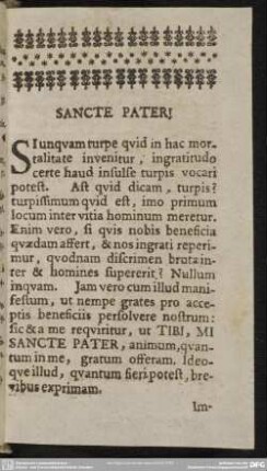 Sancte Pater!