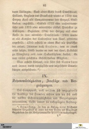 IX. Sehenswürdigkeiten, Ausflüge und Vergnügungen