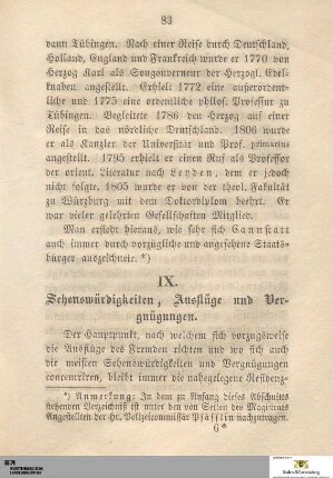 IX. Sehenswürdigkeiten, Ausflüge und Vergnügungen