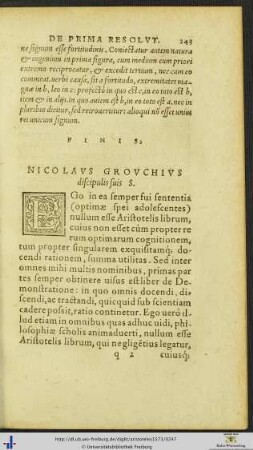 Nicolaus Grouchius discipulis suis Salutem