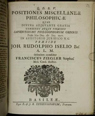 Positiones Miscellaneæ Philosophicæ