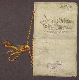 Die sogenannte Gerichtsordnung zu dem Neuenhaus, zu Stande gebracht und verglichen zwischen Markgraf Ernst von Baden-Durlach und der Stadt Basel