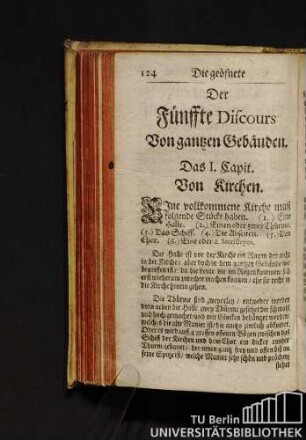 Der Fünffte Discours. Von ganzen Gebäuden.