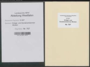 Amt Petershagen - Vogtei Windheim - Bauerschaft Frille (Petershäger Anteils): Unterlagen der Revisionskommission