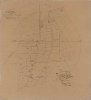 Gsaenger, Gustav; Moosburg - Oberes Gereuth (Bayern); Siedlung - Parzellenring (Lageplan)